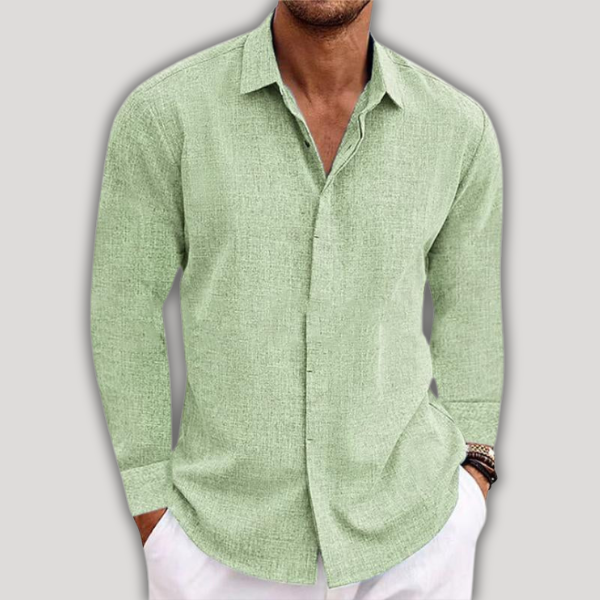 Alessandro - Camicia in Lino a Maniche Lunghe
